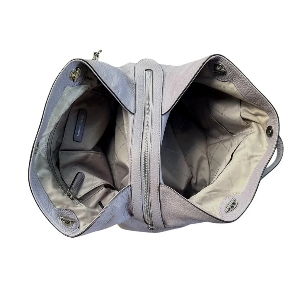 MICHAEL KORS SIGNATURE JET SET LARGE CHAIN Lilac SHOULDER BAG TOTE - Picture 5 of 7